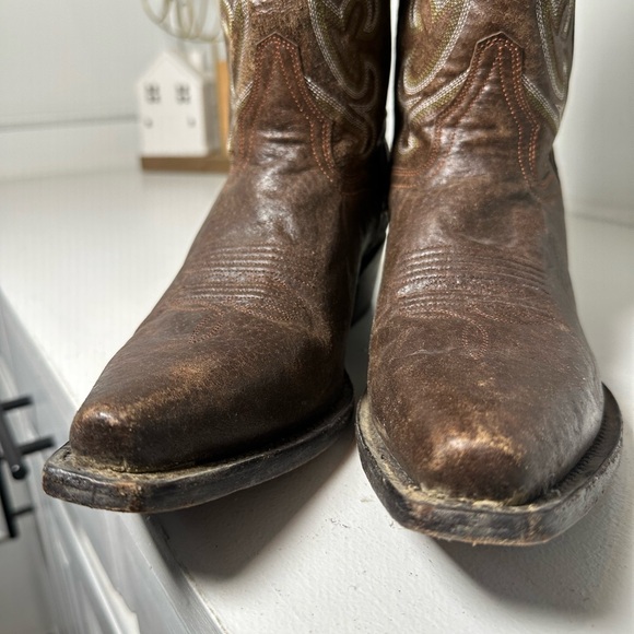 J.B. Dillon Women’s 9B Brown Cowboy Boots Classic Western Leather Made in Mexico - Picture 4 of 9